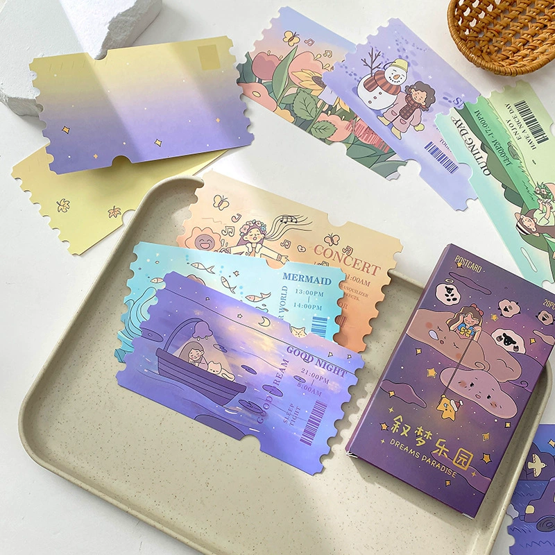 [Первая часть]Receipt открытка Dreamland серия креативная открытка в милой девушке подарок сообщение карта