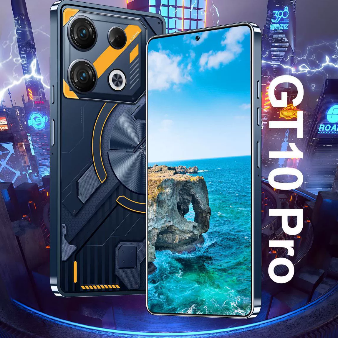 Cross-border телефон Jodom GT10PRO 1ГБ+16ГБ, 1300МП AI камера, Черный/Белый - США/Европа/Великобритания/Австралия