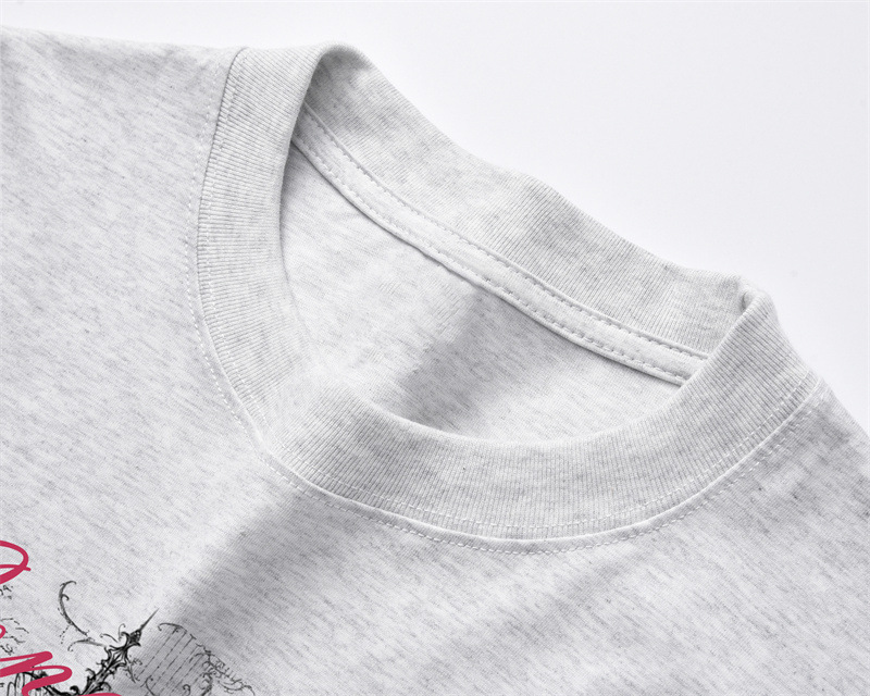 Camiseta hombre estampado gótico castillo ángel algodón blanco_voghion.com
