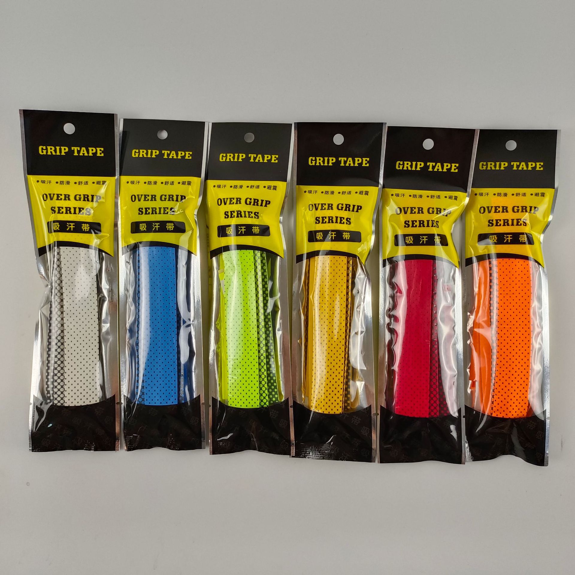 Gradient printed handle strap badminton racket keel hand glue printed elastic sweat-absorbent strap fishing rod grip wrap strap