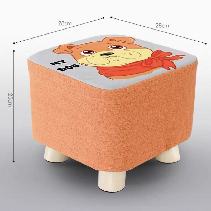 实木矮凳蘑菇凳布艺小凳子家用儿童成人茶几卧室客厅换鞋创意圆凳