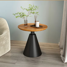 佗寂风实木茶几客厅沙发边几家用卧室圆形角几酒店房间床头小桌子