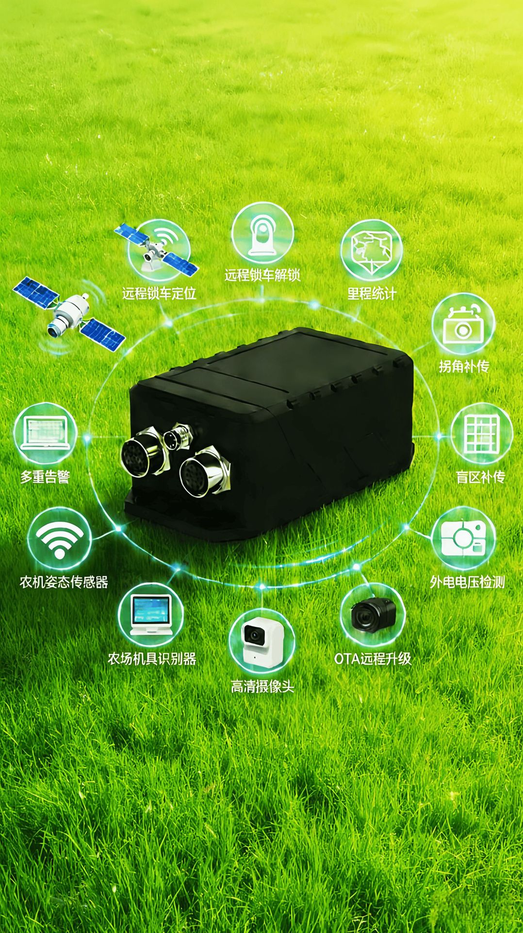 Agricultural Machinery Beidou-Specific Locator 4g Beidou Gps Dual-Frequency Beidou Rtk High-Precision Agricultural Machinery Operation Area Statistics