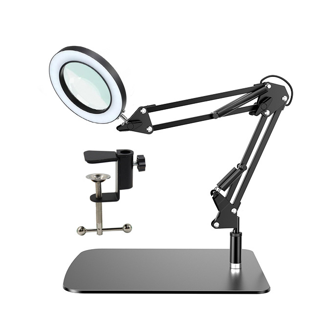 Soldadura transfronteriza mantenimiento lupa lámpara de escritorio de reparación de uñas de cejas protectoras de ojos lámpara de trabajo protectoras de ojos LED luz de lectura