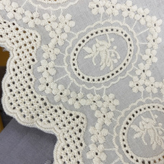 廠家批發寬13cm棉布刺繡花邊輔料 裙邊床品窗簾棉布服裝棉布花邊