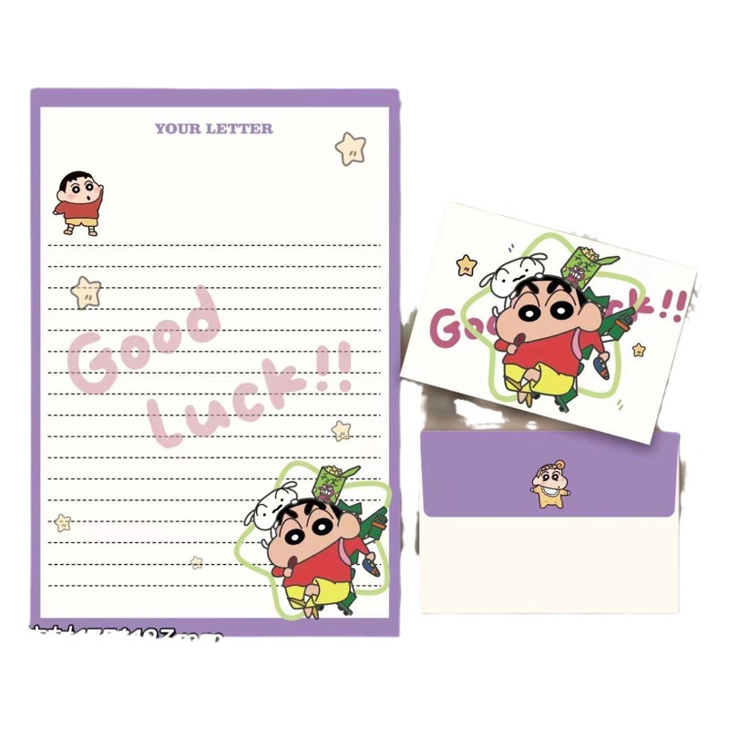 Lucky Xiaoxin-Juego de papel con letras de estilo japonés, dibujos animados de anime, estilo ins creativo, carta de cabecera, mensaje de regalo de bendición para mujer