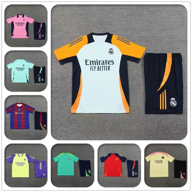 Wholesale Real Madrid Barcelona Chelsea Marseille Arsenal Ajax Paris Short-Sleeved Football Training Uniform Set Wholesale Real Madrid Barcelona Chelsea Marseille Arsenal Ajax Paris Short-Sleeved Football Training Uniform Set