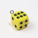 14mm Transparent Color Sieve Dice Personality Necklace Earrings Pendant Bag Keychain Pendant DIY Accessories