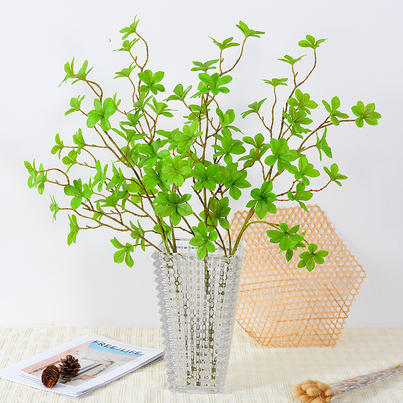 High-end simulated leaf hanging bell leaf Japanese multi-leaf home decoration seven-star leaf simulated plant wholesale fake flower