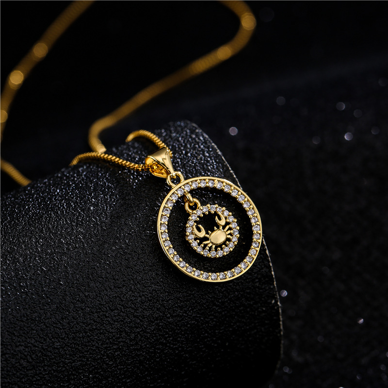 Fashion Copper Micro-inlaid Zircon Animal Double-layer Pendant Necklace display picture 26