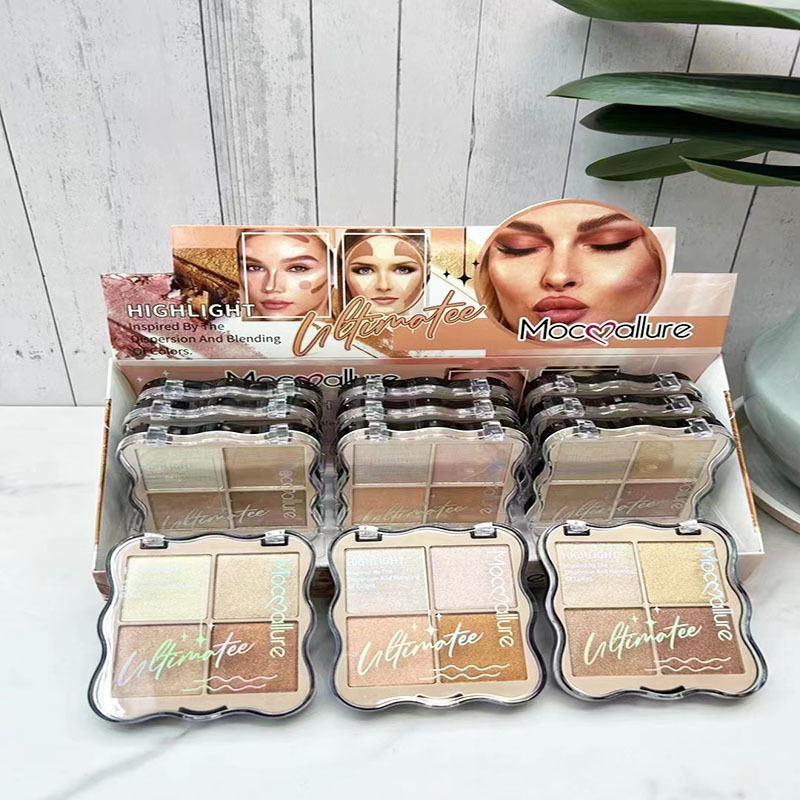 Mocoallure nuevo comercio exterior sombra de ojos transfronteriza multicolor mate perlada color tierra brillante blush maquillaje al por mayor