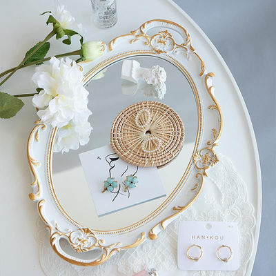 European style mirror Retro Tray decorate dormitory Homestay Scenery Decoration Jewelry Shot put photograph prop