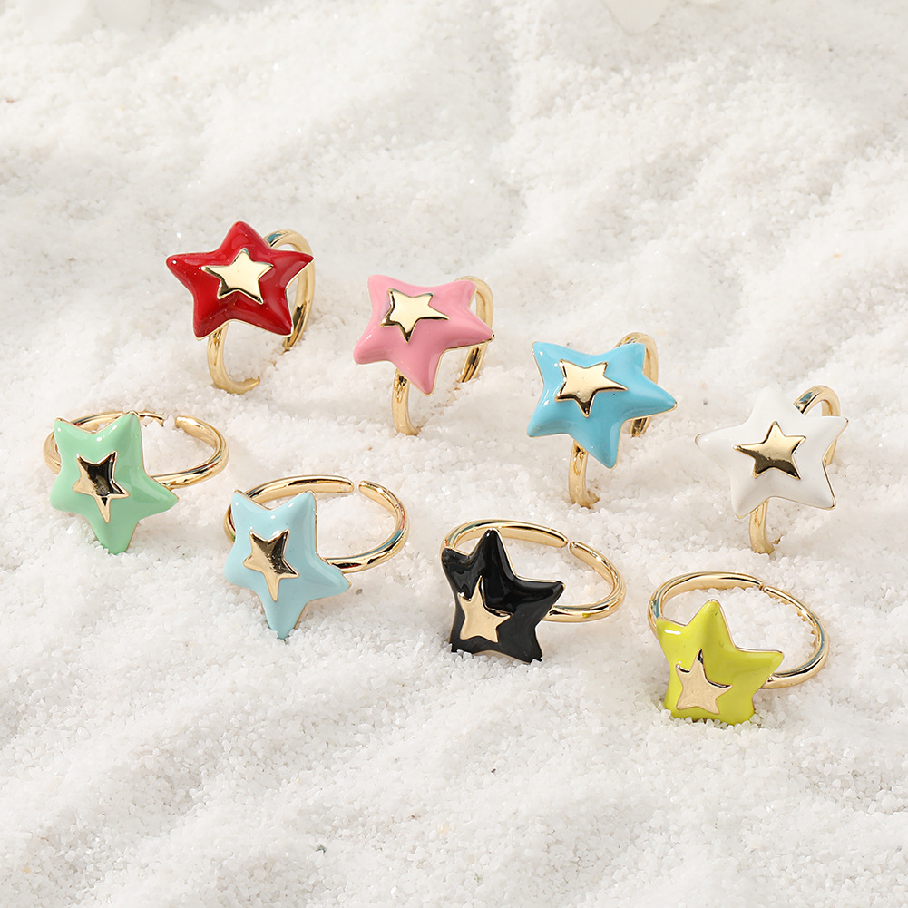 Fashion Star Copper Open Ring Plating Copper Rings