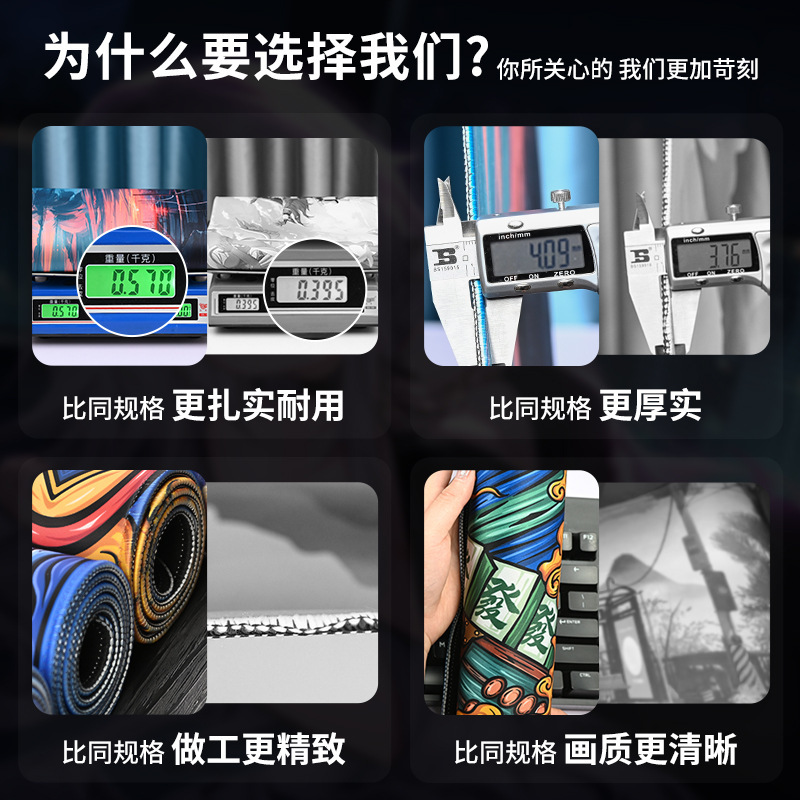 动漫鼠标垫超大号男生电脑书桌键盘垫办公电竞桌垫子定制一件代发|undefined
