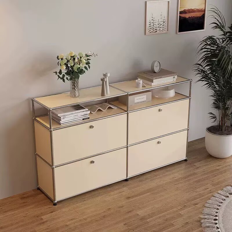 【Makati】Bauhaus Modular Cabinet Ins-Style Minimalist Sideboard Stainless Steel Tv Cabinet Storage Cabinet