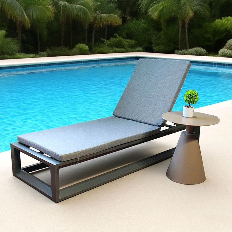 Cama de relajación impermeable y protector solar jardín piscina sillón al aire libre patio residencial al aire libre silla de playa frente al mar sombreado