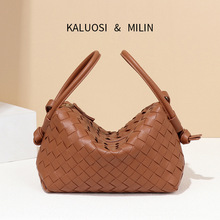 2024新款法式编织托特包通勤包打结包手提包斜挎小方包大号医生包