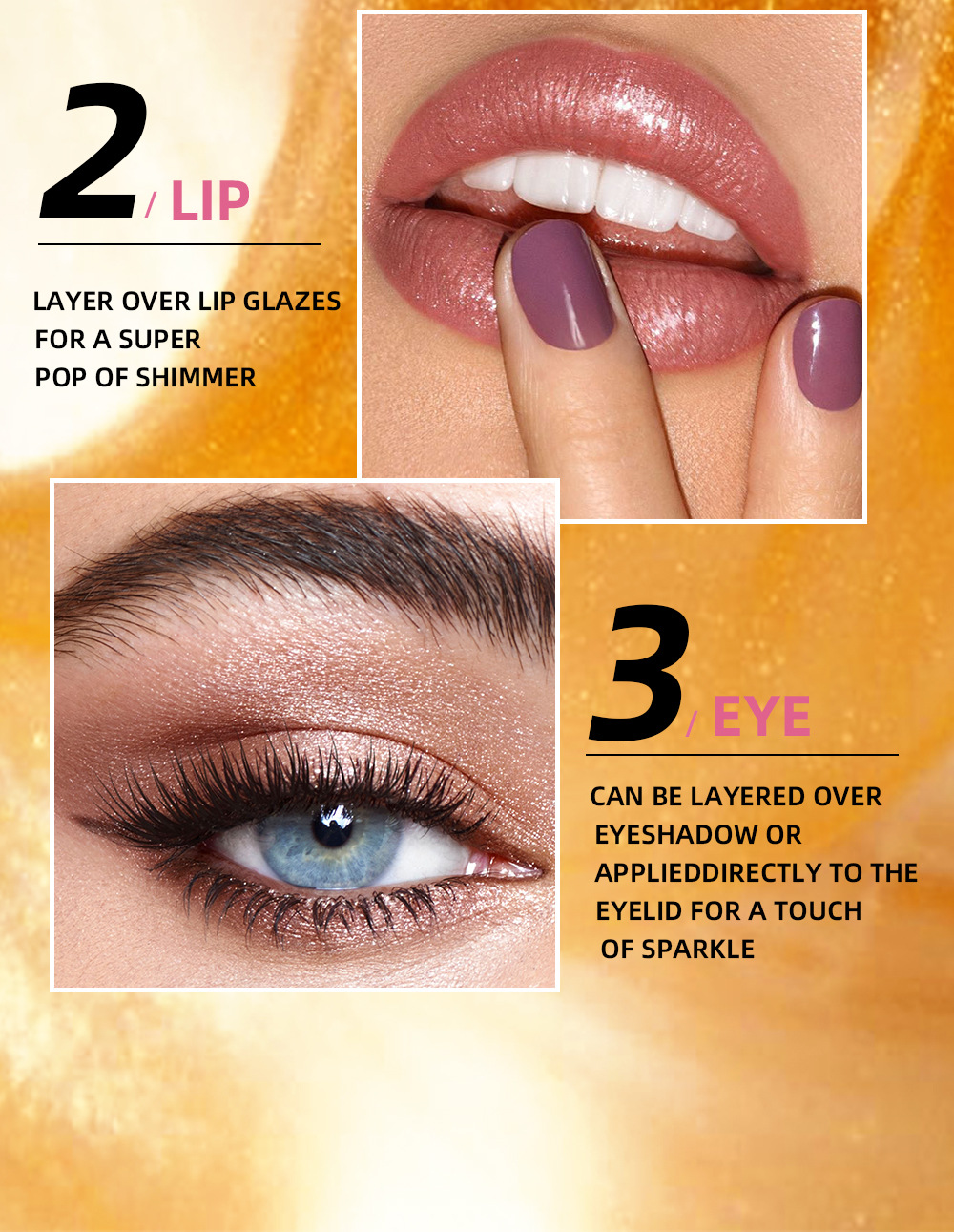 QIBEST Cross-border Sparkling High-Gloss Cream: Natural pearlescent facial contouring, full-body brightening, contour modification, High-gloss makeup Item Picture