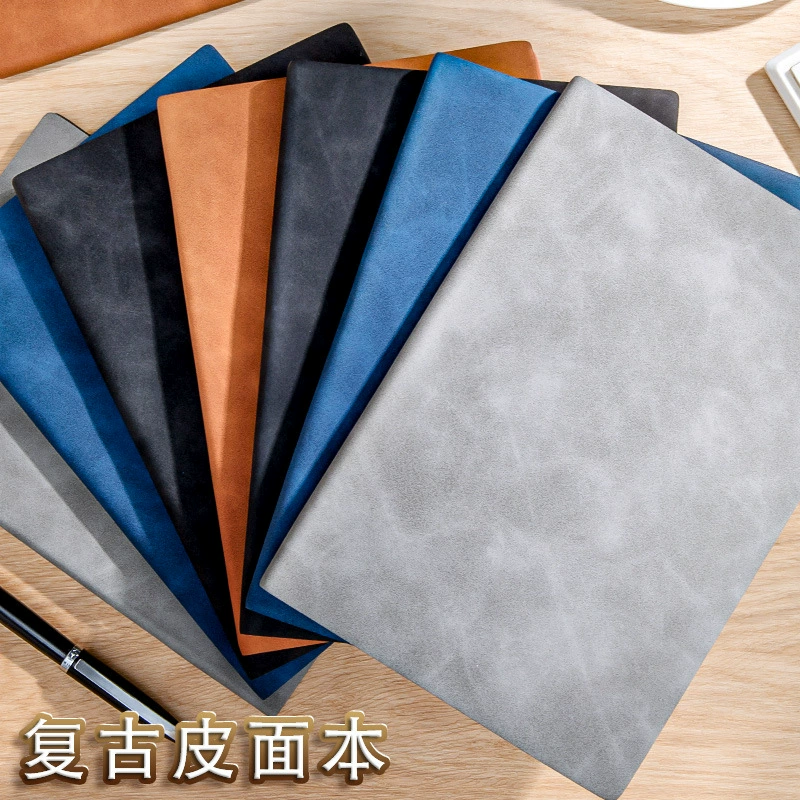 Кожаная тетрадь толстая большая книга бизнес-аспирантура офис простой блокнот A5