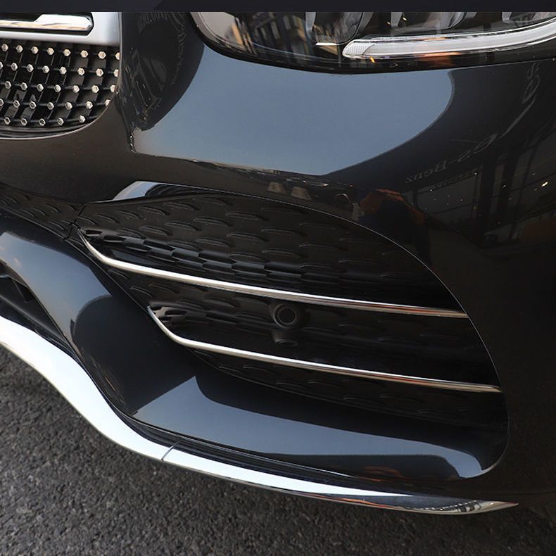 Suitable for Mercedes-Benz GLC300L fog lamp decorative strip GLC260L new C- class E300L A200L modified front bumper bright strip