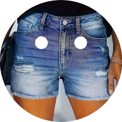 Ladies' denim shorts with holes, mid-rise, multi-color fashionable summer new items exclusively for women, slimming