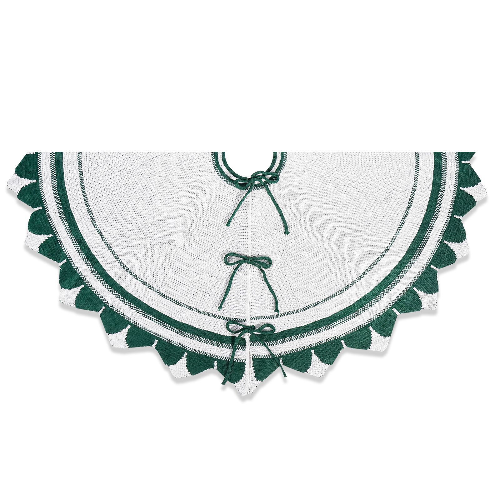 Navidad transfronteriza bandera de árbol falda 28 pulgadas delantal verde árbol de Navidad creativo accesorios de árbol de decoración de vacaciones