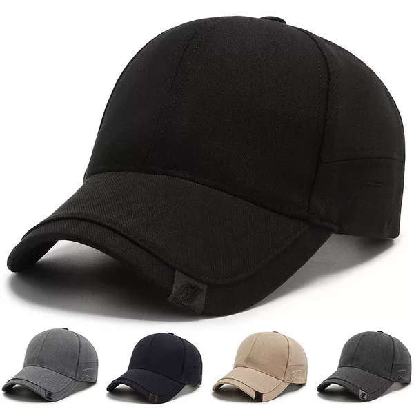 Aoteng Hat Men's Trendy Sunshade Baseball Cap Korean Style Men's Hat Black Ins Trendy Simple Casual Versatile Baseball Cap