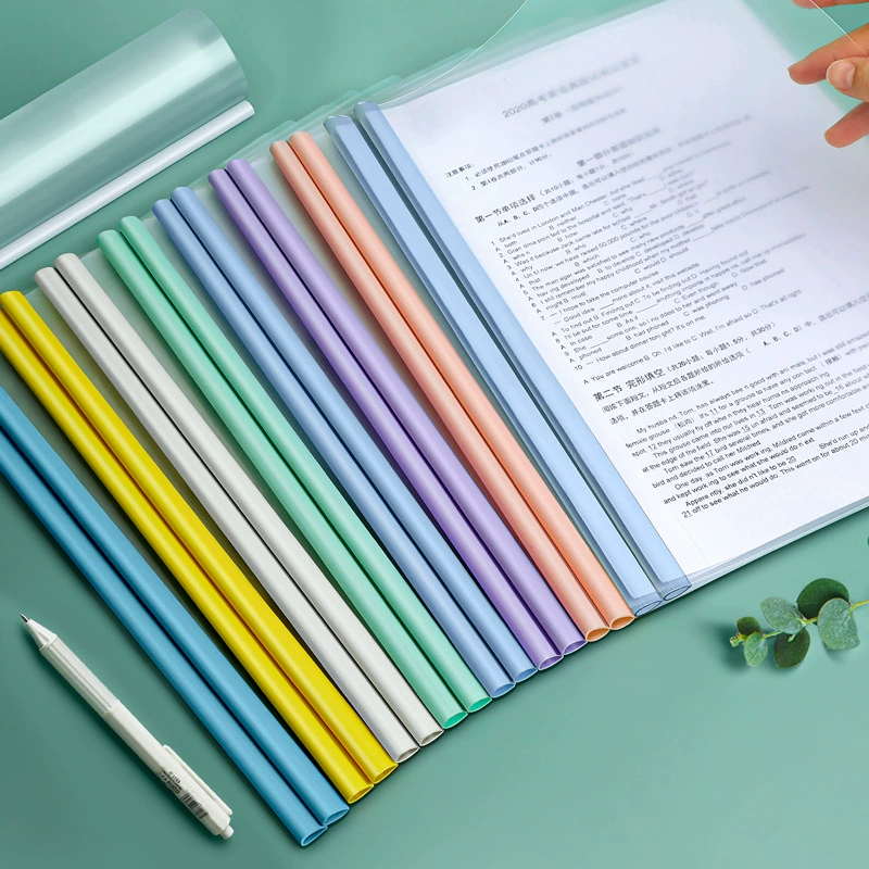 Утолщенная папка для стержня A4, папка с зажимом, вставка, прозрачная книга, кожаный зажим для студентов