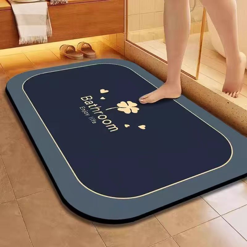 ソフト珪藻泥吸収マット浴室床マット浴室ドアノンスリップ速乾性フットマットドアマットトイレホームカーペット|undefined