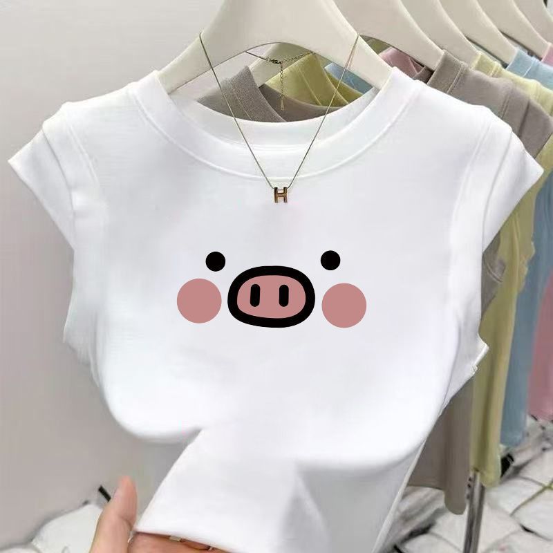 흰색 분홍색 돼지 코