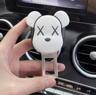 Other Automotive Interior Supplies – cute decoration - white-violent-bear-buckle-single-pack