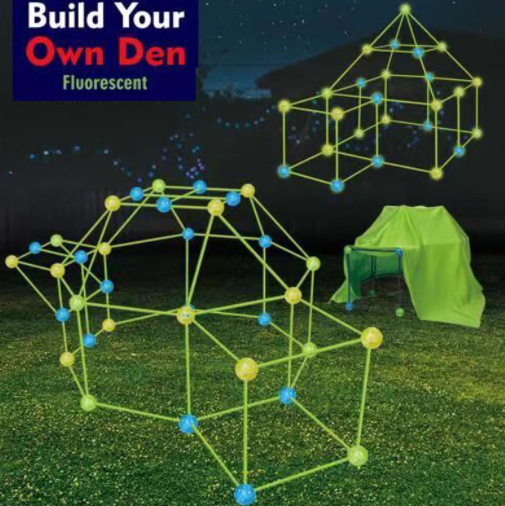 Amazon Children's DIY Luminous Bead Tent Building Blocks Tent House Science And Education Cross-border Toys