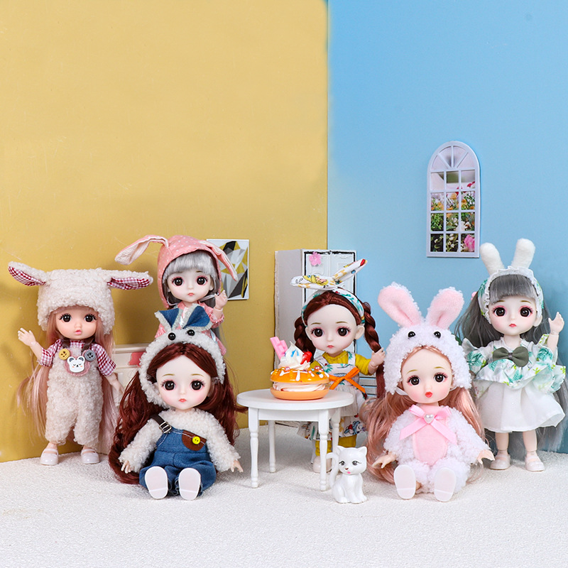 Xixiao Toy Little Girl Birthday Gift 16cm Bobby Doll Tight Simulation Princess bjd Doll