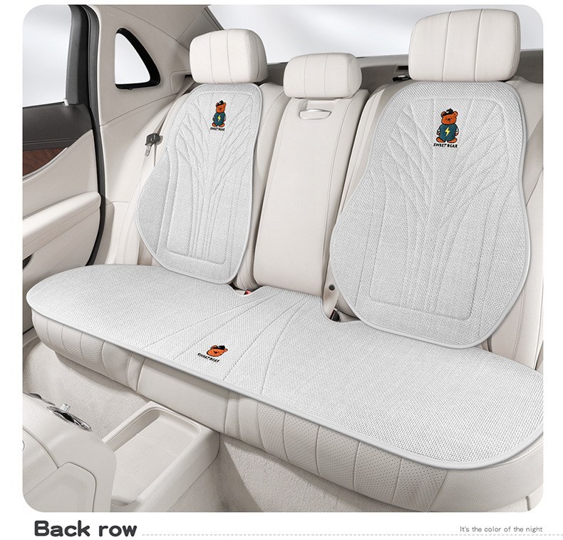 Car Seat Cushion, Suitable for All Seasons, Light Luxury and High-End Feel, Single Driver's Seat Cushion Cover, Cartoon Design