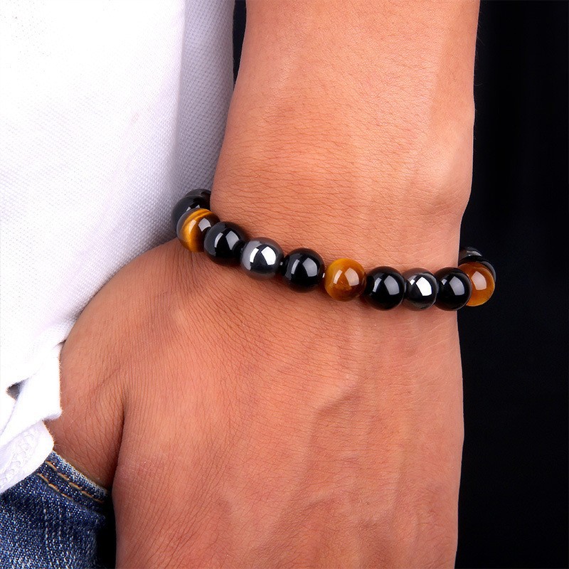 Fashion Gradient Color Natural Stone Agate Beaded Bracelets display picture 4