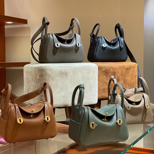 European and American imported TC cowhide wax thread hand-sewn Lindy 26cm Lindy bag doctor bag hand-held shoulder bag for women