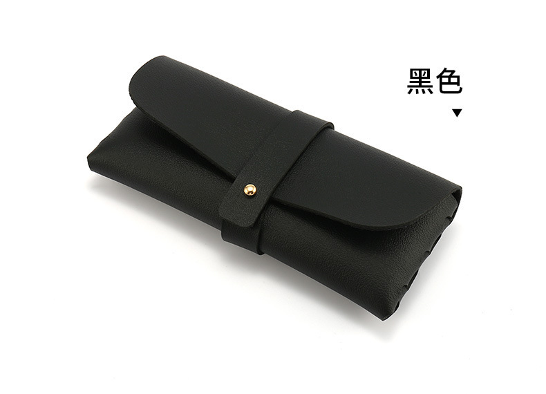 Fabricante en stock pu flocado nueva moda simple suave gafas bolsa caja de embalaje al por mayor
