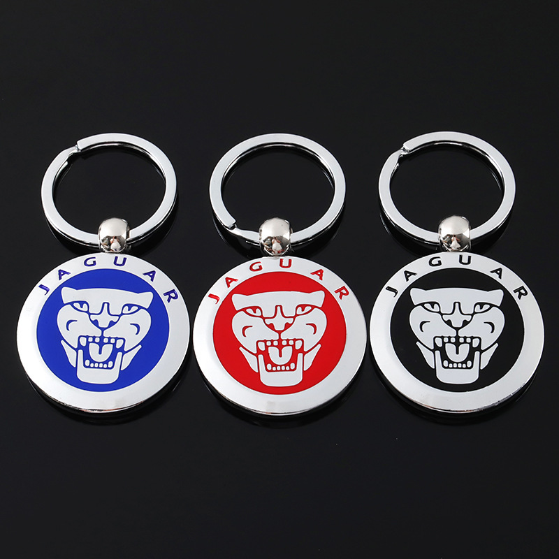 Cross-Border double-sided enamel Jaguar car logo car car metal key chain advertising key ring chain pendant