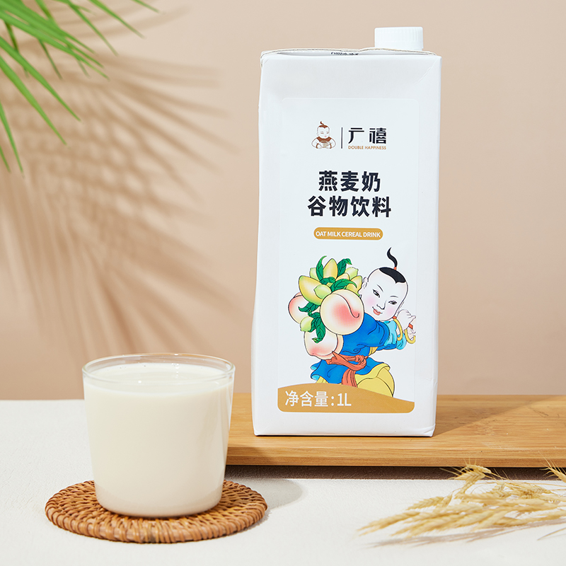 广禧燕麦奶1L 醇香燕麦拿铁商用植物蛋白谷物饮料咖啡奶茶店