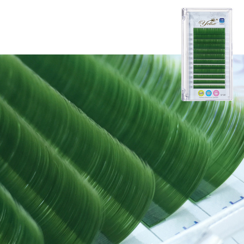 Fábrica transfronteriza un segundo pestañas florecientes coloridas pestañas falsas de gran capacidad en fila de flores injerto pestañas al por mayor