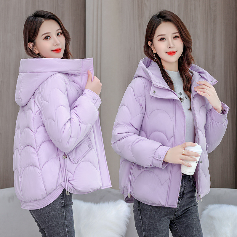 Capa de algodón de pluma para mujeres 2025 invierno nuevo algodón corto estilo coreano suelto con capuchón grueso abrigo de algodón chaqueta de moda image 4