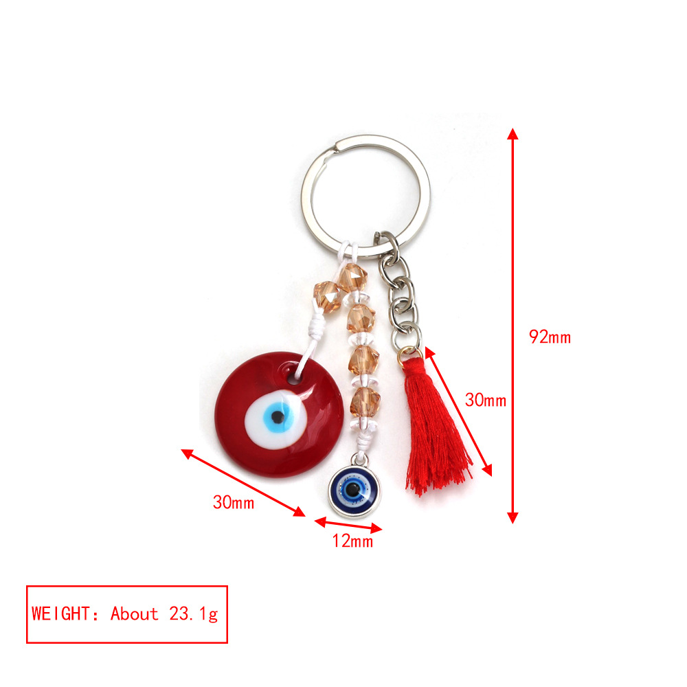 27g Weight Bag Pendant, Keychain Classification 1 Piece Quantity Casual, Daily Occasion Glass Material Devil's Eye Pattern Unisex Gender Retro Style Retro Devil's Eye Glass Unisex Bag Pendant Keychain 26