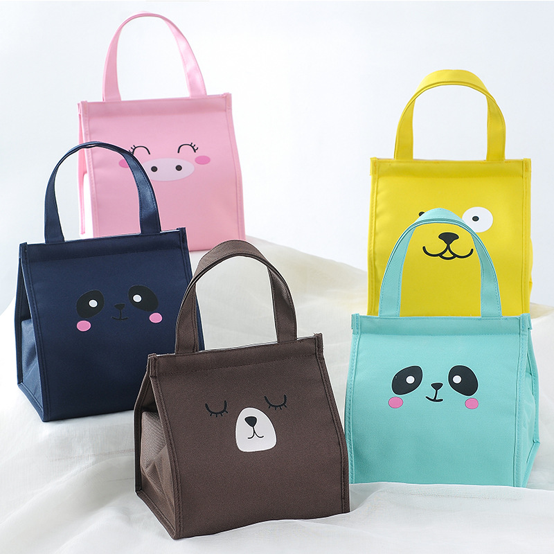 Comercio exterior lindo PET serie aislado lonchera bolsa con arroz en el trabajo Estudiante almuerzo dibujos animados Bento bolso bolsa de Almuerzo