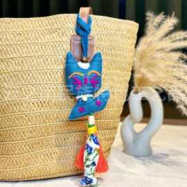 东南亚泰国手工刺绣布艺猫咪鱼纪念品特色民族风包挂挂件流苏礼物