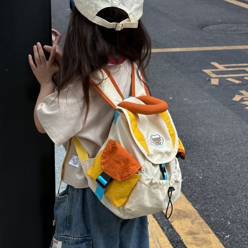 男の子と女の子向けのファッショナブルな親子バックパック、アウトドア登山バッグ、トレンディでクールなカラーマッチング旅行バックパック、軽量学生スクールバッグ|undefined