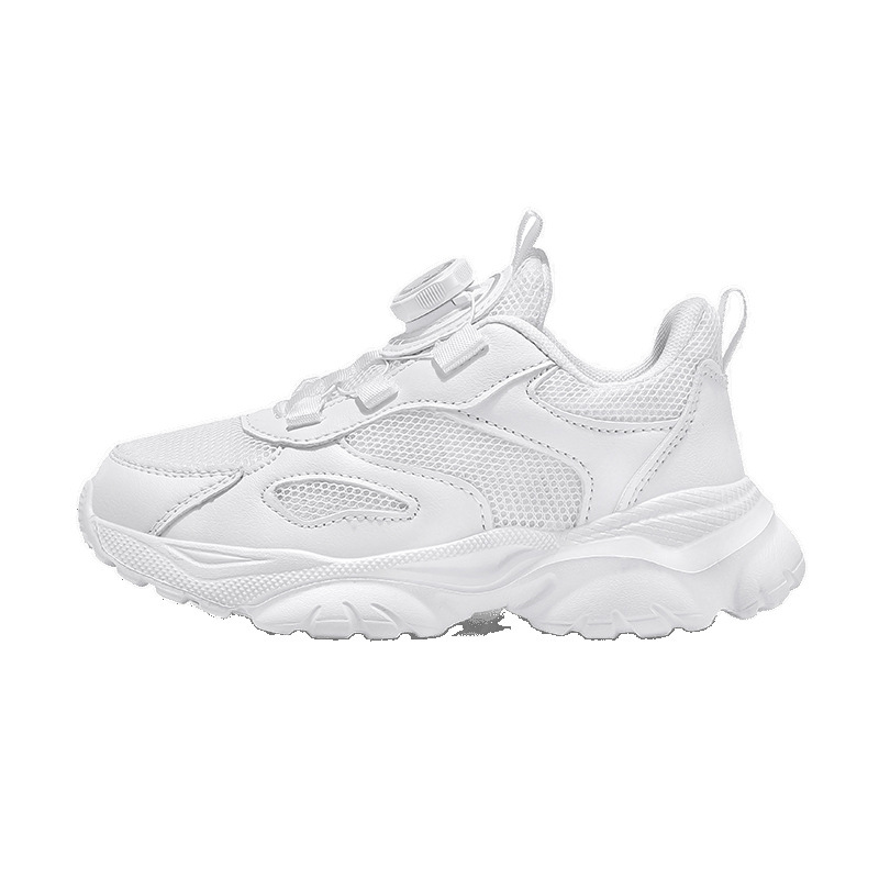 Zapatos para niños, zapatos blancos para niños, zapatos blancos para niñas, jardín de infantes, estudiantes de primaria, zapatos para correr para niños grandes, zapatos deportivos transpirables de malla
