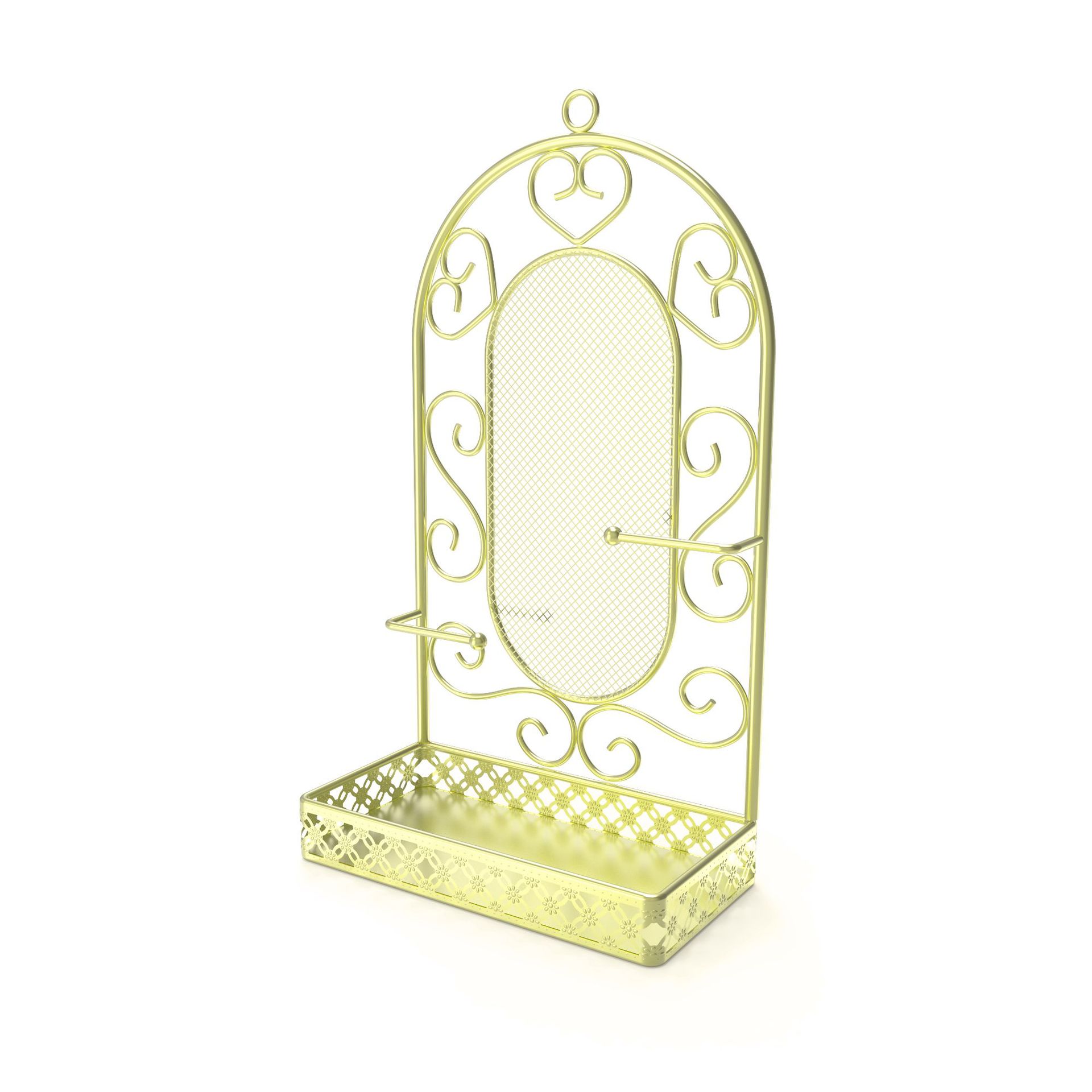 Holder de aretes de hierro forjado nórdico almacena estante de joyas de pared para mujeres estante de collar de anillo estante de joyas de exhibición de clips de orejas