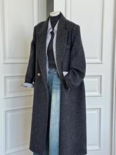 秋冬新款高级双面羊毛绒大衣正肩简约大气中长款韩版羊毛呢外套女