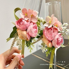 韩系婚礼敬酒杯diy一对香槟杯婚礼装饰结婚礼物送闺蜜高脚杯日用