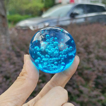 水晶气泡球彩色实心玻璃圆球假山喷泉流水盆景工艺品摆件灯饰配件